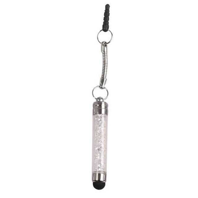 Crystal Capacitieve Mini Stylus Universele Touch Screen Pen Voor Iphone Samsung Huawei Android Smart Phones Ipad Ipod Htc Motorola: White
