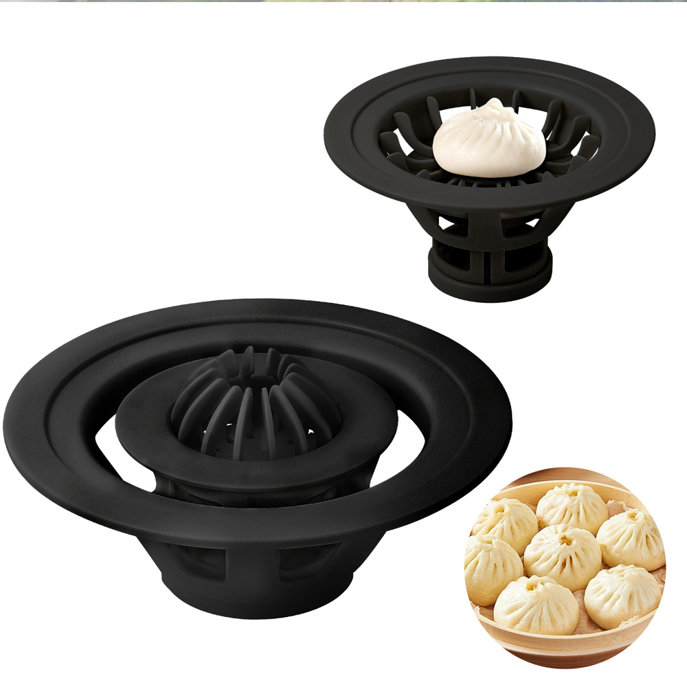 Baozi Maker Machine, Dumpling Maker Mold, Plastic Keuken Gadget Tool, Zelfgemaakte Bao Broodjes Voorbereiding, Culinaire Exploratie: Black
