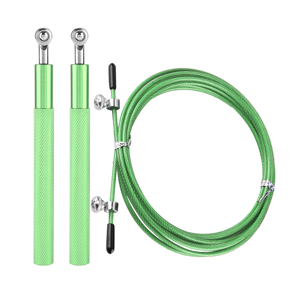 Aluminium Alloy Anti-Rust And Durable Jump Rope Anti-Slip Handle Rope Bearing For Sports Training Equipment: green