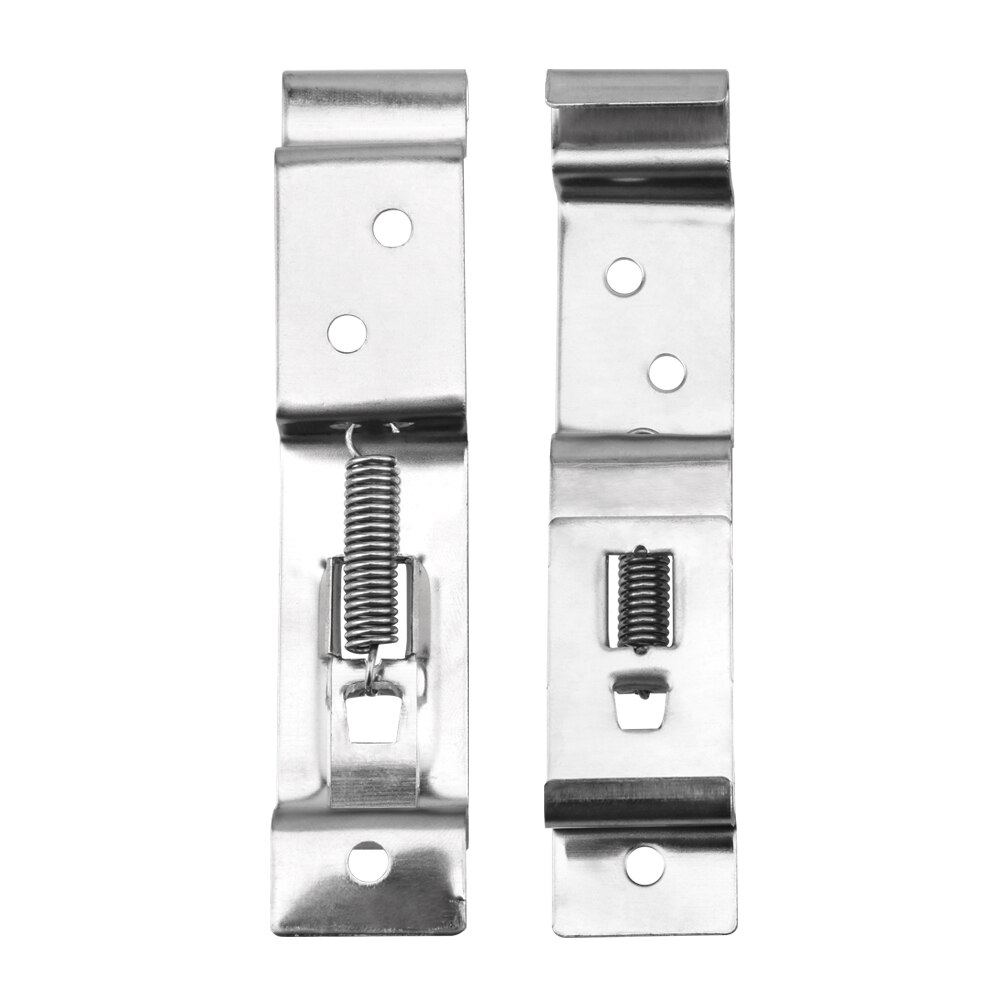 Soporte de montaje Clips para matrícula de coche, soporte de marco de acero inoxidable, accesorios exteriores, remolque de coche, resorte de fácil instalación: 1Pair