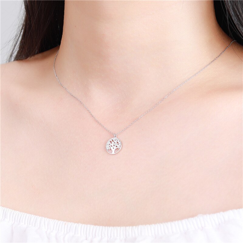 Sodrov-collar con colgante de árbol de la vida, joyería 925