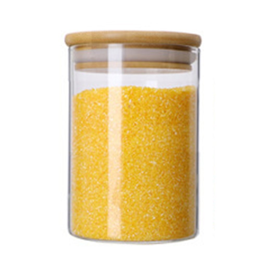 Frascos de vidro transparente selo frascos de grãos garrafas de armazenamento frasco de especiarias cozinha latas de armazenamento organização café conter tanque: 550ml