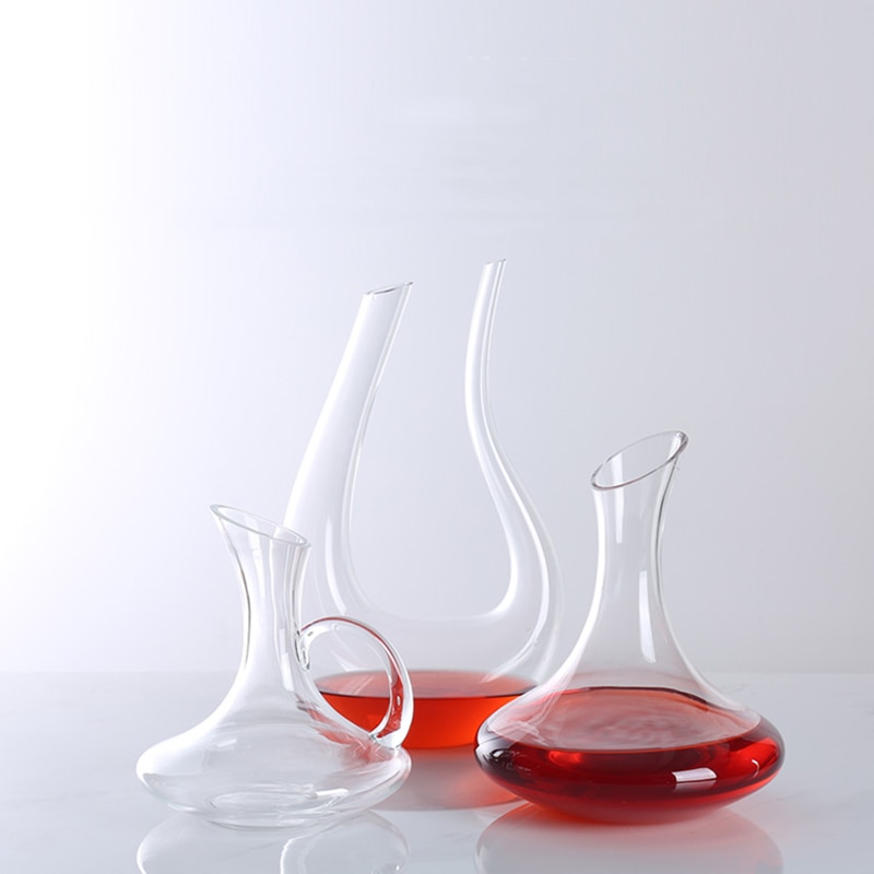 Grote Handgemaakte Transparant Glas Kristal Rode Wijn Decanter Karaf Glazen Fles Jug Beluchter Voor Familie Bar Wijn Accessoires