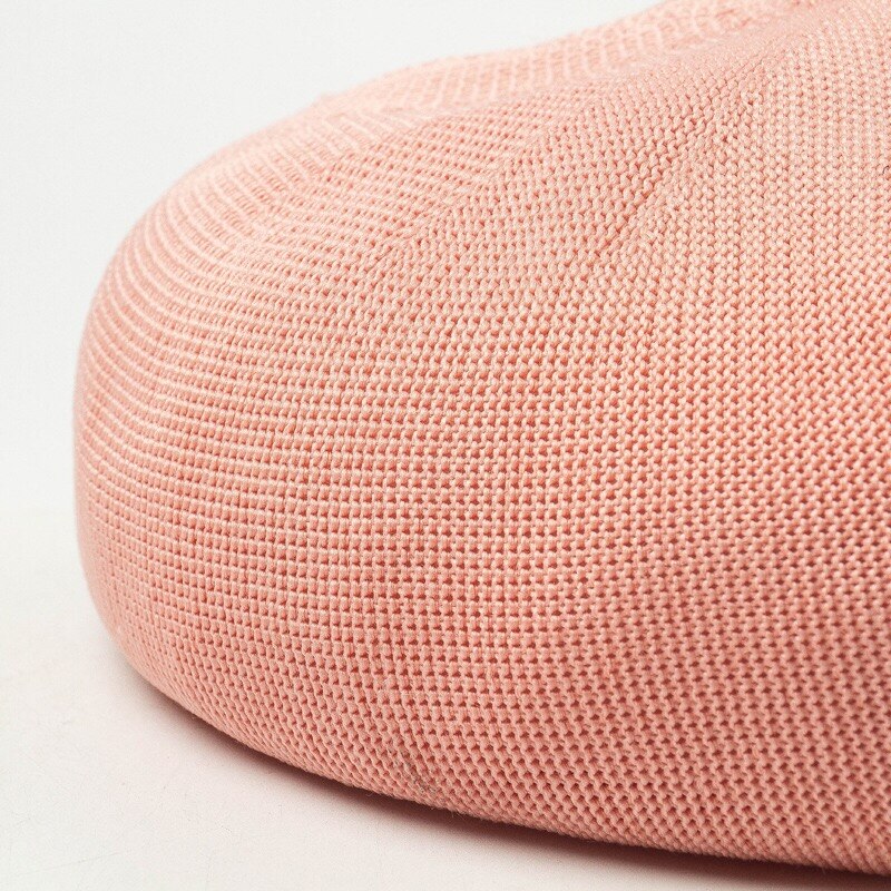 Simple light version 18-color women's beret hat spring and summer thin linen texture painter hat girl beanie hat