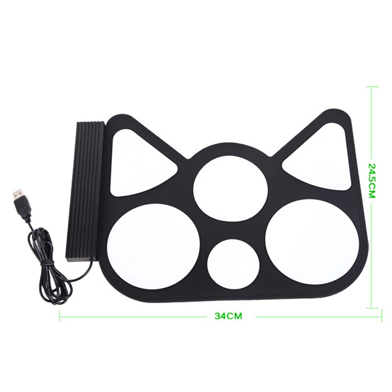 Hand roll USB Electronic Drum Beat the Soft Drum Portable Digital Electronic Roll Up Drum Set Kit GU35
