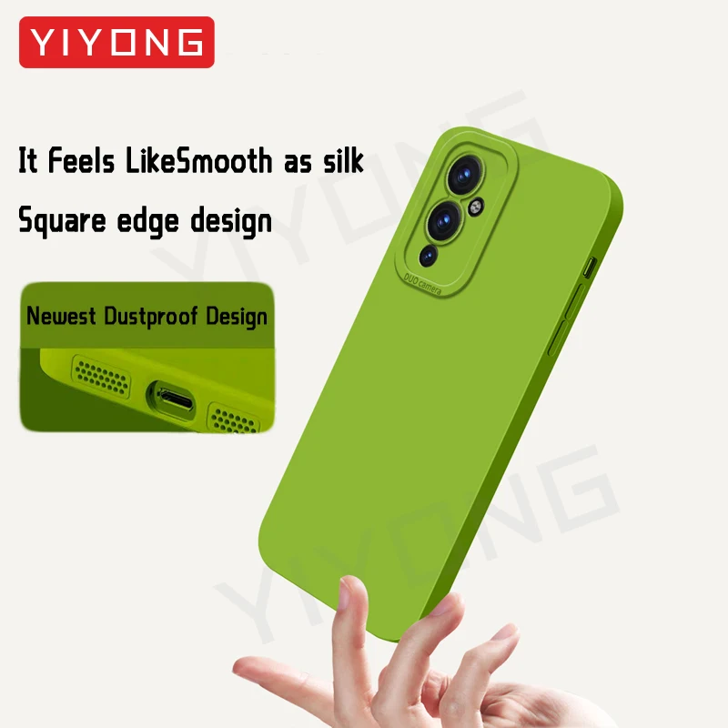 per OnePlus9 Custodia YIYONG coperchio morbida in silicone liquido setoso per OnePlus 9 pro 9R 9RT uno più 10 pro OnePlus10 pro Custodie per telefoni