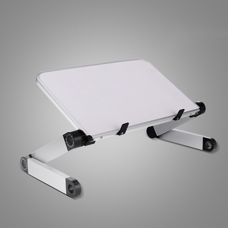 Bärbar fällbar hållare aluminiumlegering bärbar dator skrivbord sängbord stativ macbook dator anti-slip konsol för 11-17 tum: Vit