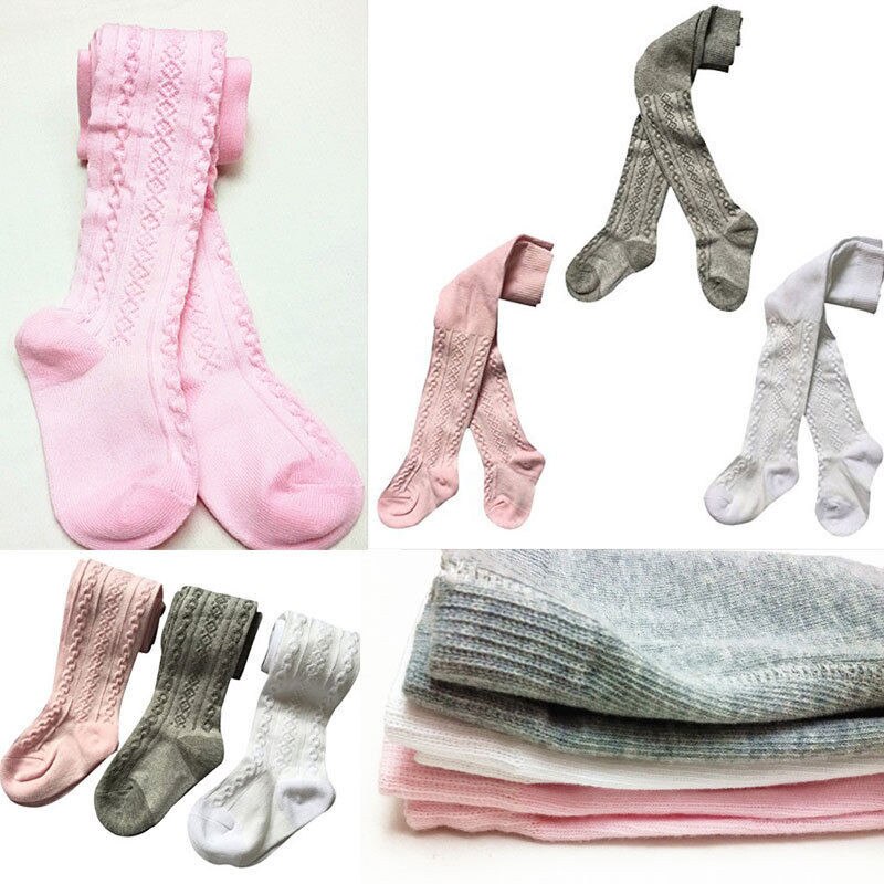 Toddler Baby Girls kids newborn Cotton Geometry Pantyhose Stockings casual Tights 3 pairs