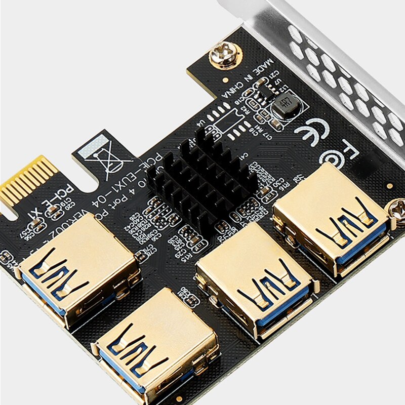 PCI-E 1 to 4 USB3.0 Graphics Card Expansion Card X1 to X16