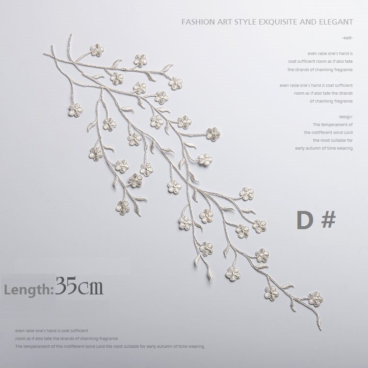 Lace Applique Fabric Flower Embroidered Patches DIY Sewing Applique Embroidery for Clothes Embroidered Patches Iron On: D