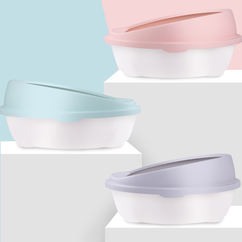 Cat litter box semi-enclosed Detachable Splash-proof cat poop pot cat toilet Send cat litter shovel Deodorant Cat Toilet