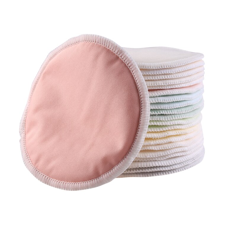 2Pcs Zachte Moederschap Verpleging Borst Pads Herbruikbare 3 Lagen Katoen Wasbaar Anti Overloop Borstvoeding Pads Voor Babyvoeding