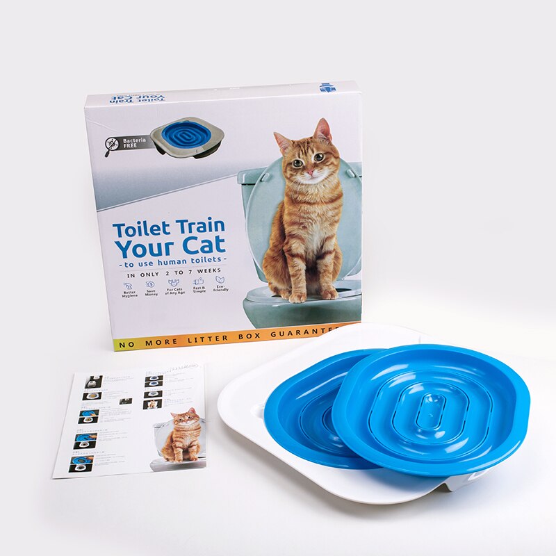 @he plast katten toalett trenersett kjæledyr forsyninger kjæledyr katt toalett valper kattesand pute rent toalettsete toalett trener
