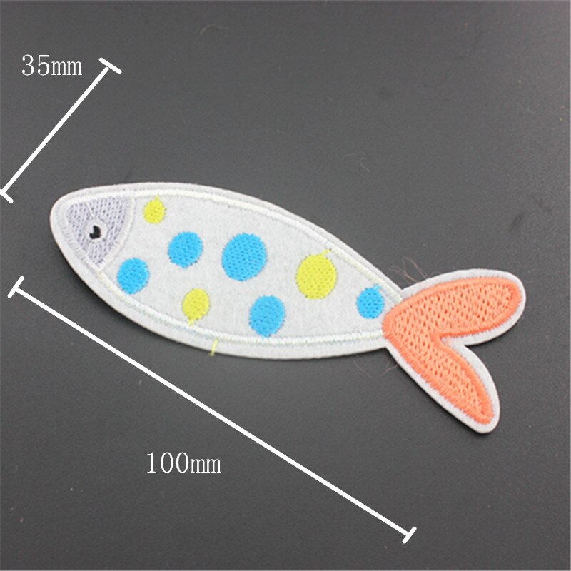 Sewing Clothes Patch Iron On Embroidery Patches Hotfix Applique Motifs Sew On Garment Stickers fish monkey horse Cool: number131