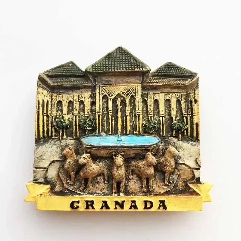 Aimants de réfrigérateur Souvenir de Barcelone Espagne, Colomb Granada Ibiza Priority ilia Maalaga, Autocollants pour la décoration de la maison et de la cuisine