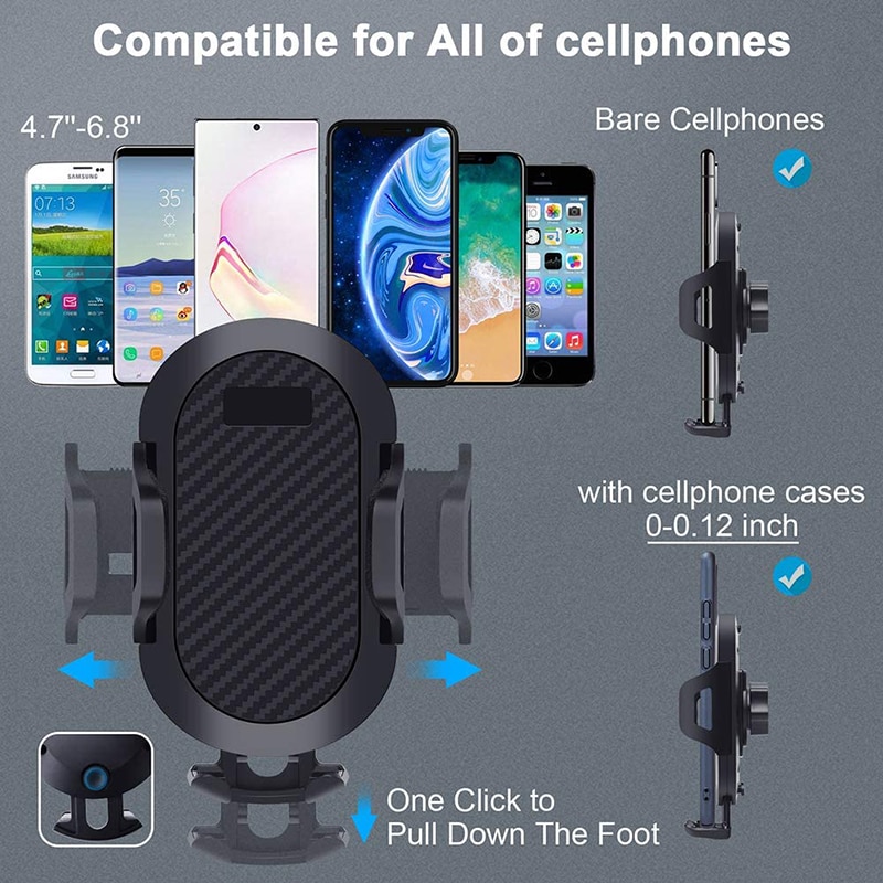 Windshield Gravity Sucker Car Phone Holder Phone Universal Mobile Dashboard Support For iPhone Smartphone 360 Mount Stand