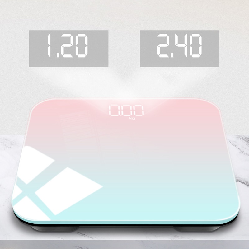 Bathroom Body Weighing Scale Floor Scales Glass LED Display Body Scale Bath Scale Smart Bathroom Scale
