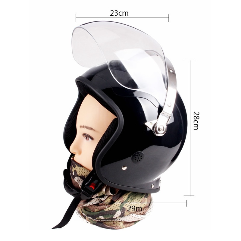 Anti-optøjer hjelm beskyttelse sikkerhedshue gennemsigtig vindtæt linse optøjer maske sikkerhed anti optøjer hjelm