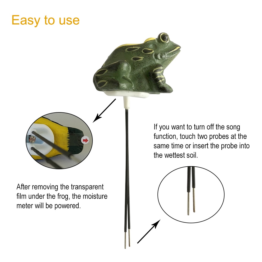 Resin Frog/Birds Soil Moisture Meter Plant Moisture Tester Sensor For Indoor Bonsai Garden Farm Watering Reminder