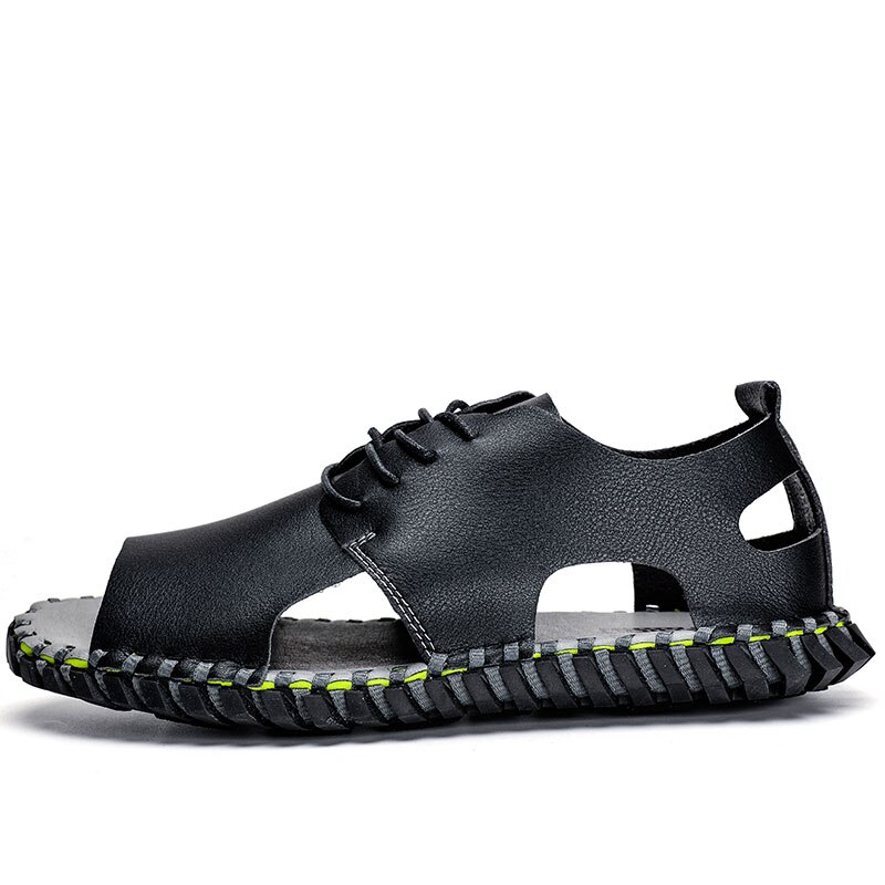 GURGER Leren sandalen voor heren, zomer, ademend, antislip, clogs met GURGER Leren sandalen voor heren, zomer, ademend, antislip, clogs met