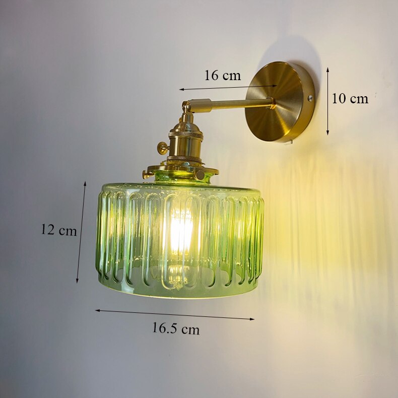 Nordisk vægdekoration led-lampe luminaria med drejeknap stue soveværelse minimalistisk indretningsbelysning væglamper galvaniseret skærm: 6-10w / Blå