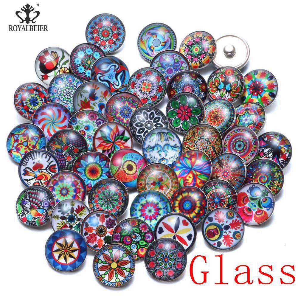 50pcs/lot Mixed metal 18mm snap button jewelry DIY Metal Rhinestone button snaps fit snap button bracelet Jewelry: HM094