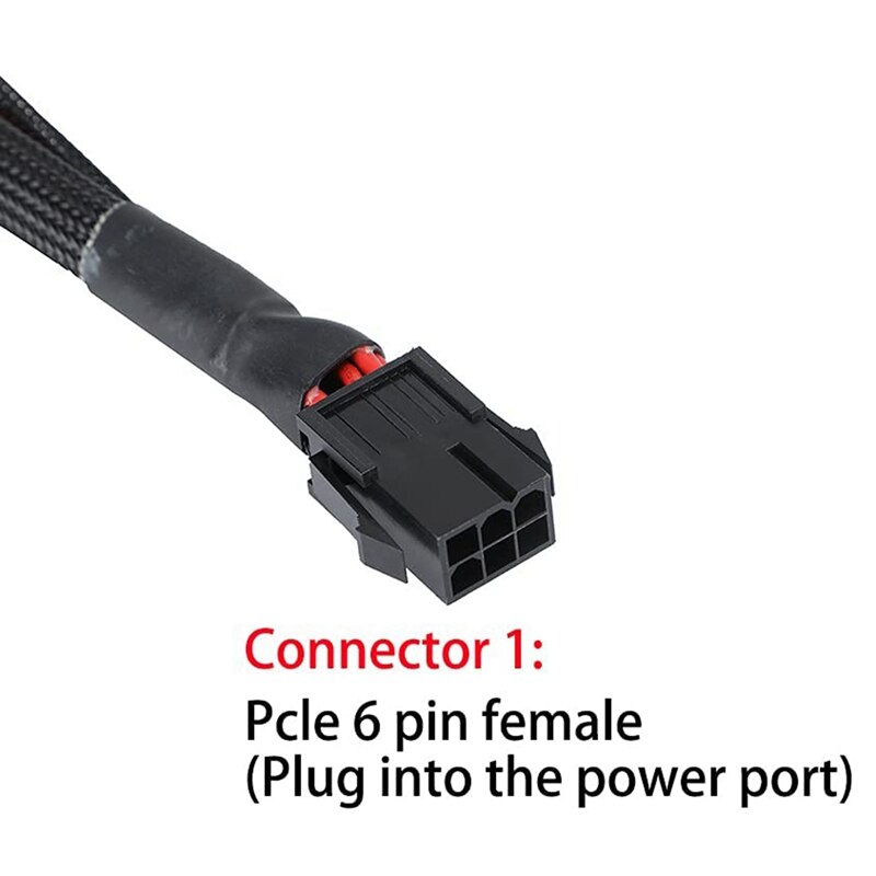 Magelei 6 Pin Macho a Doble 8 Pin (6 2) Adaptador de Cable de Alimentación Pcie GPU para Tarjeta