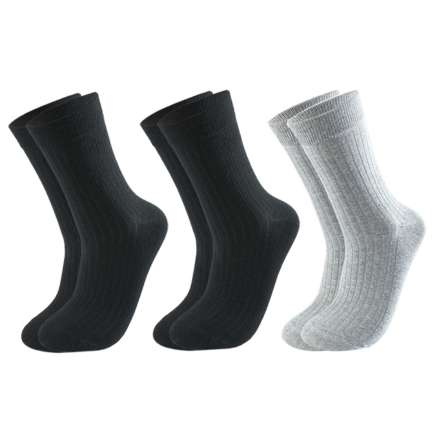 Chaussettes en coton pour hommes, lot de 3 paires, chaussettes longues et chaudes, décontractées, à rayures noires, respirantes, douces, de: 13