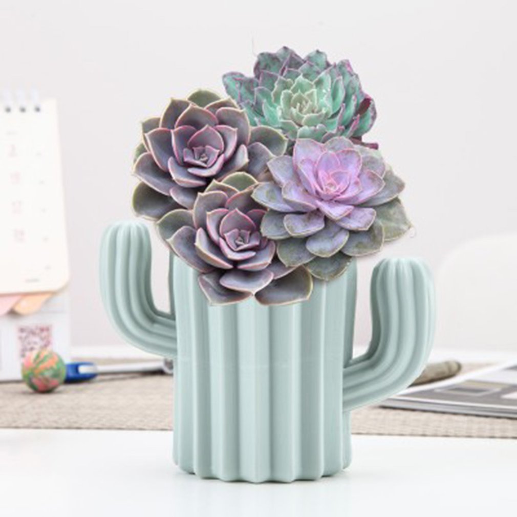 Multifunction Desk Cup Organizer Cactus Shaped Magnetic Pen Holder Pencil Pot Home Office Desk Stationery Storage Box
