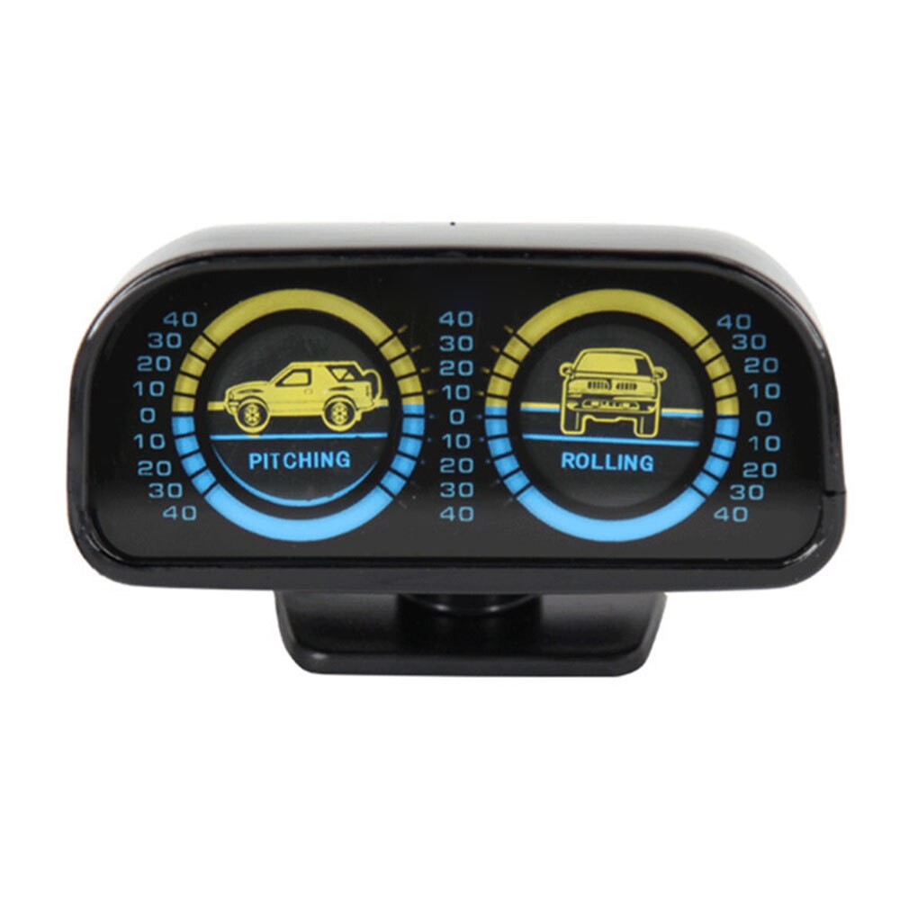 Vehemo Backlight 12V Vehicle Inclinometer Auto Inclinometer Pitch Rolling Car Inclinometer Gradient Balance Compass