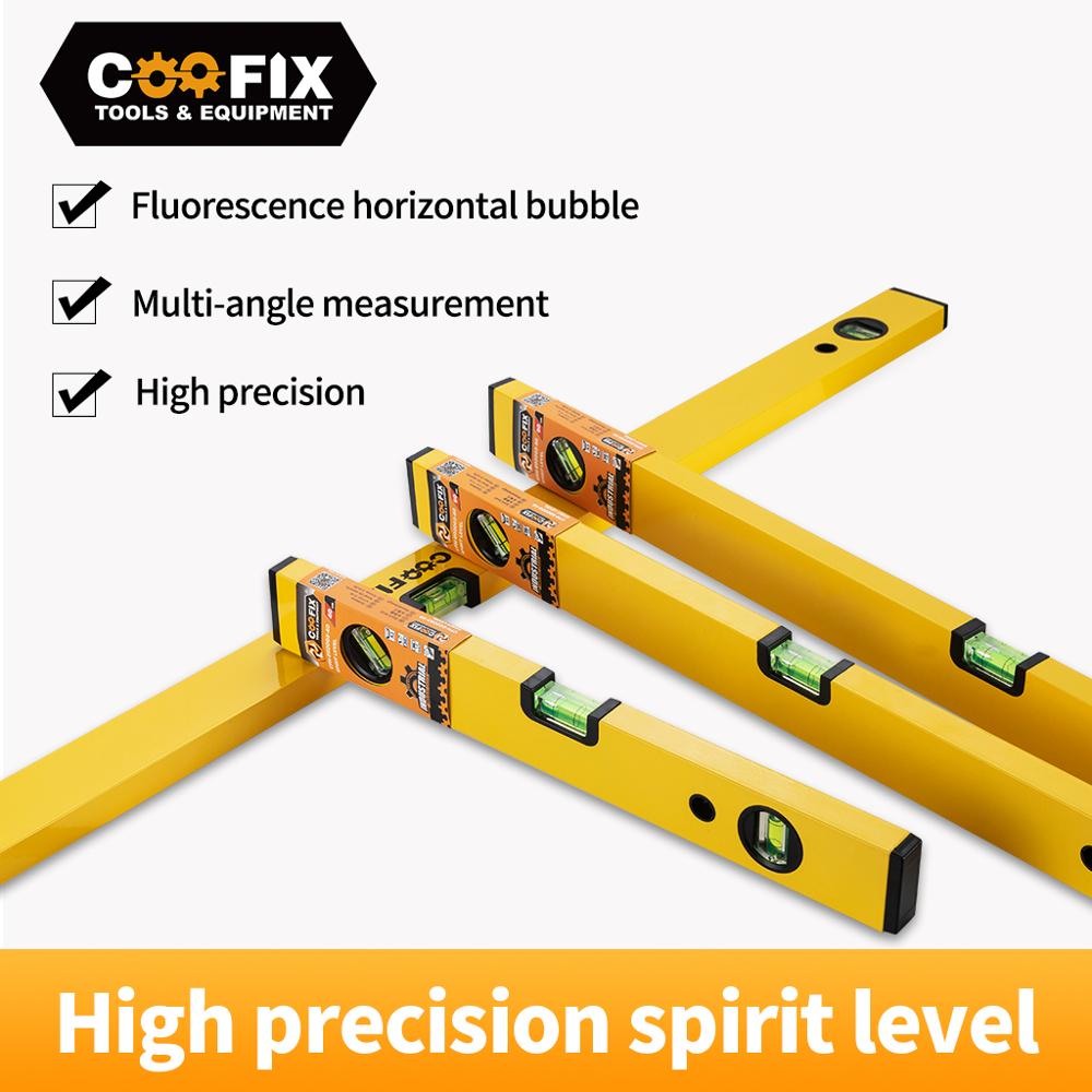 COOFIX 3 Bubble Spirit Level Bubble Ruler High Bearing Ruler Lever Bubbles Rustproof Horizontal Ruler Spirit Level Balance Ruler