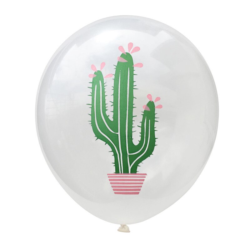 Ballons en Latex de feuilles de palmier 10 pièces | Décoration de Ballon flamant rose, ananas Tropical, Cactus, fête d'anniversaire, plage, été: Transparent Cactus