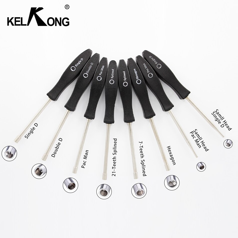 KELKONG Carburetor Adjustment Tool Pac Man/SingleD/DoubleD/Hexagon/Splined21/7-Teeth Splined Screwdrivers Cleaner Brushes etui