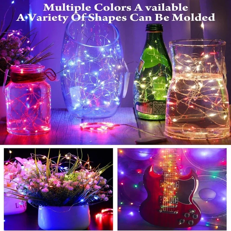 Koperdraad Led Lichtslingers Kerstverlichting Slinger Kerstboom Slaapkamer Decor Bruiloft Feest Diy Natal Navidad