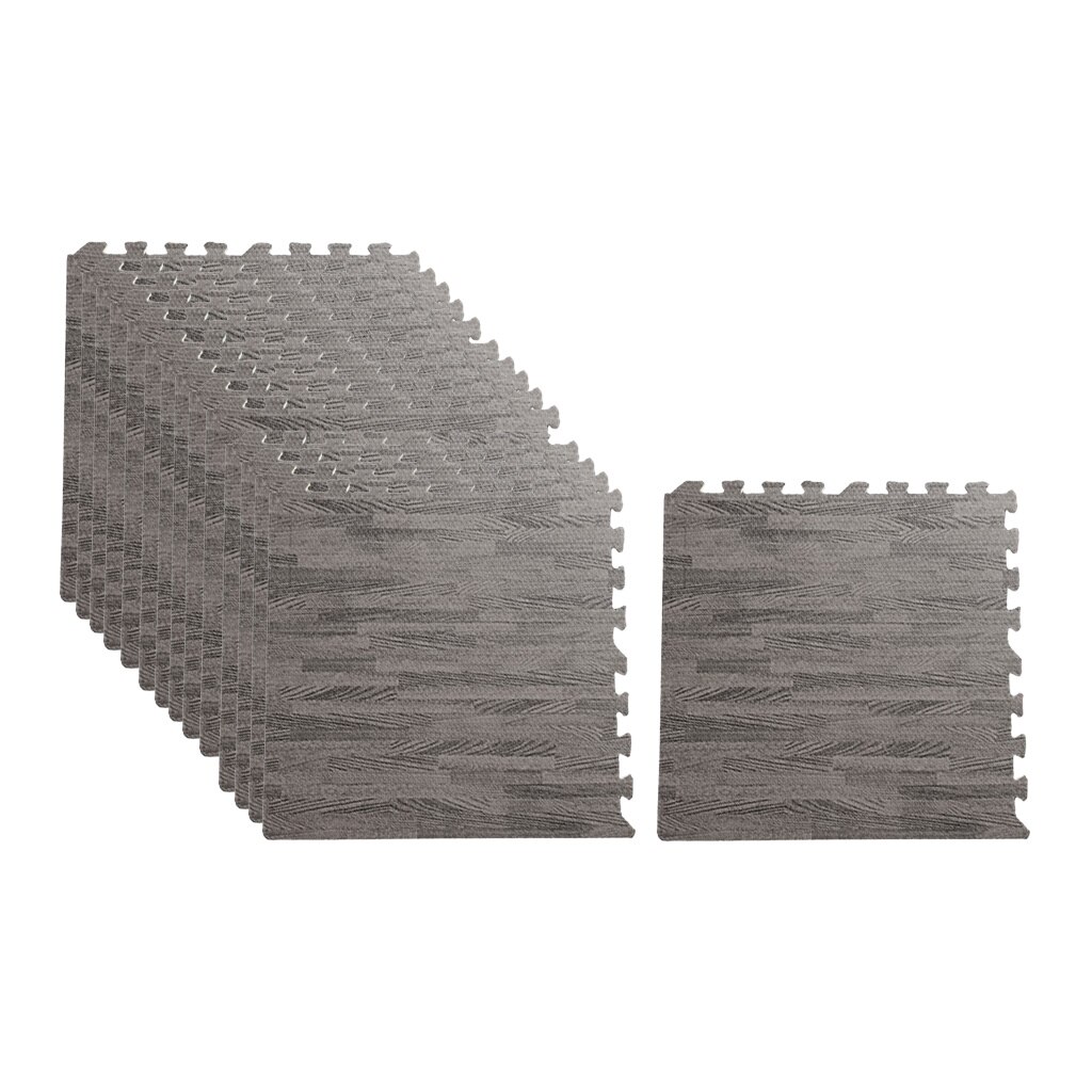 Exercise Mat EVA Foam Interlocking Tiles for Exercise, Gym Protective Flooring: Gray