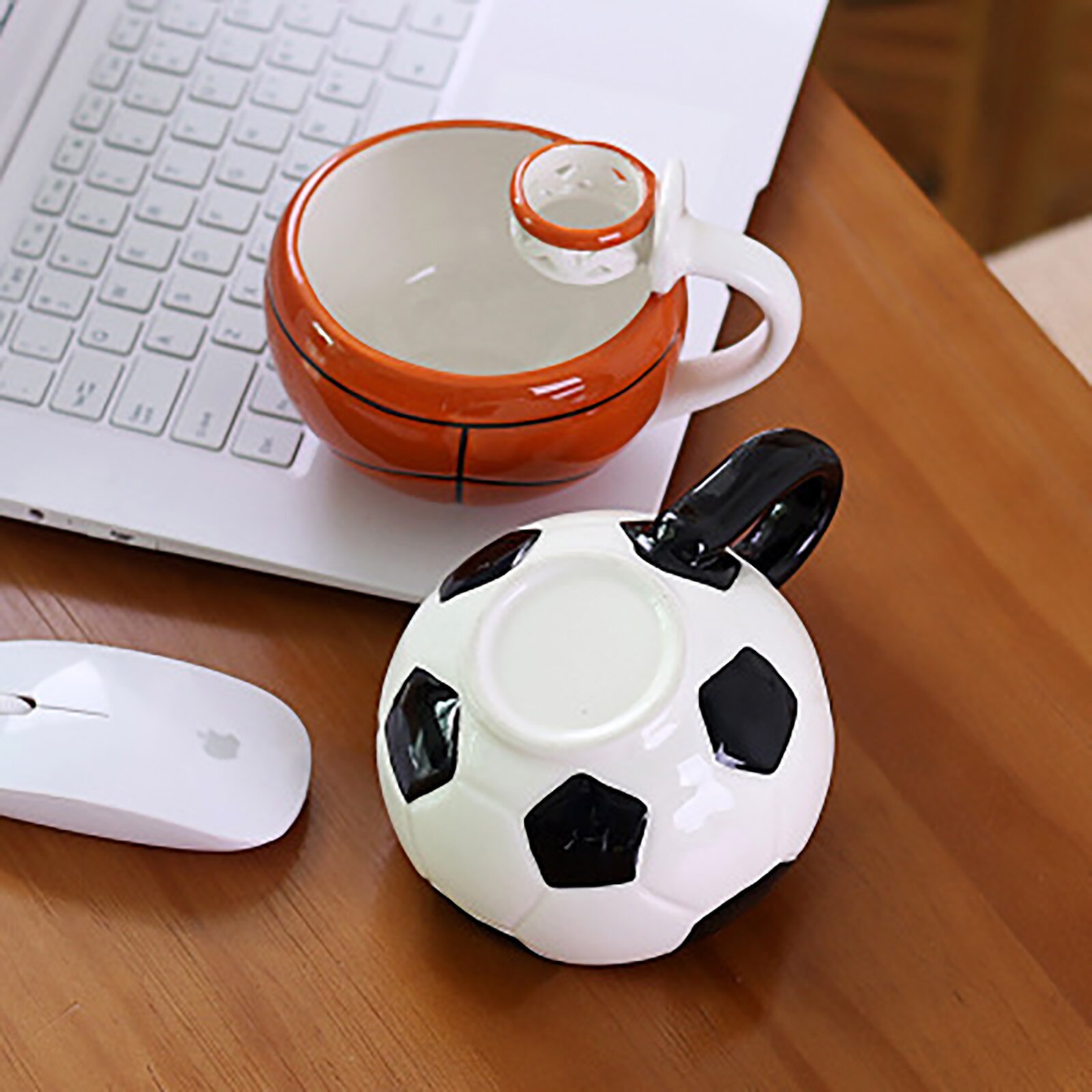 Tazas de cerámica para baloncesto, balón de fútbol, té, taza tazón de dibujo animado, café, para el desayuno, accesorios de herramientas de cocina, n. ° 40
