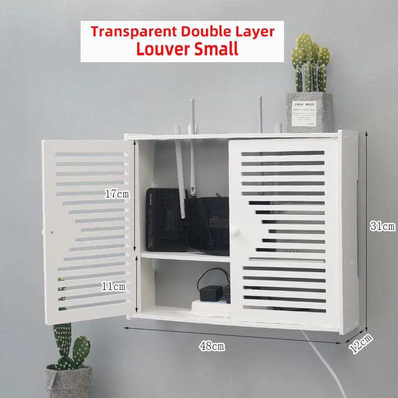 kabellos Wifi Router Lagerung Kasten Wohnzimmer Steckdose Wifi Dekoration Zauberstab-montiert TV einstellen-oben-Kasten Gestell Kabel Energie Organizer: Burgunderrot