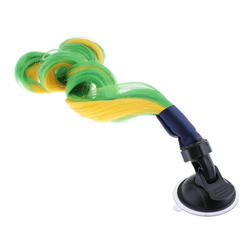 Motorcycle Hand-made Helmet Hair Wig Braids Ponytail DIY Helmet Mohawk Hair Motorcycle Helmet Wig Curly Hair For Motorbike Hemet