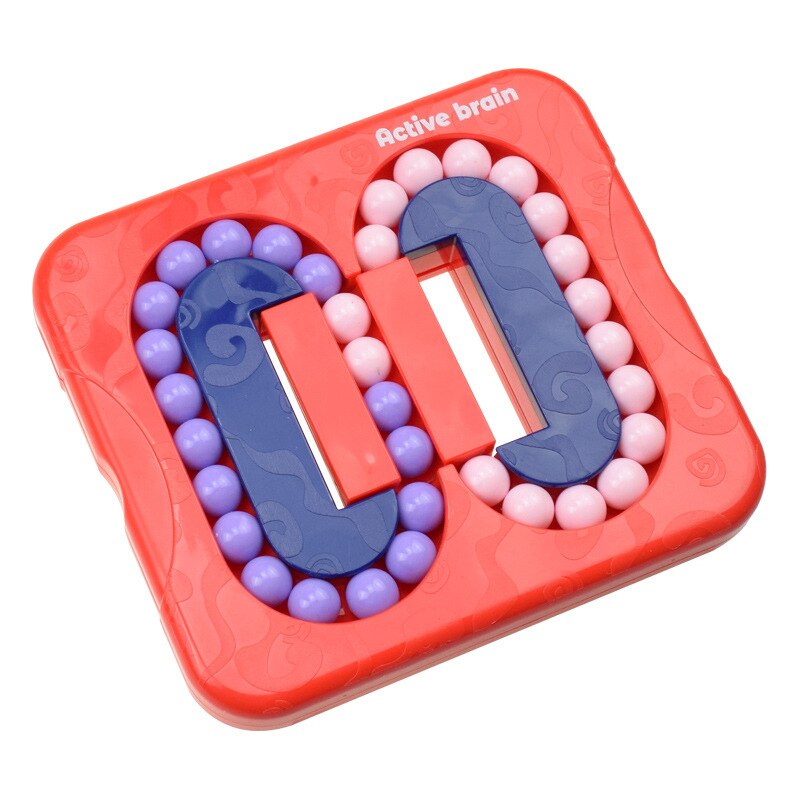 1pc 2 Colors Children&#39;s Fun Classic IQ Wood Game Mind Brain Game Teaser Beads Wooden Puzzle Early Education For Baby Kids: 02