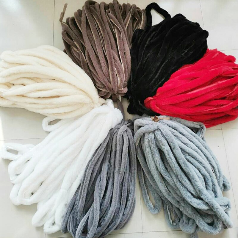 Diy Kunstmatige Konijnenbont Pluizige Tapes Kleding Schoenen Rand Naaien Trimmen Stof Lint Decoratie