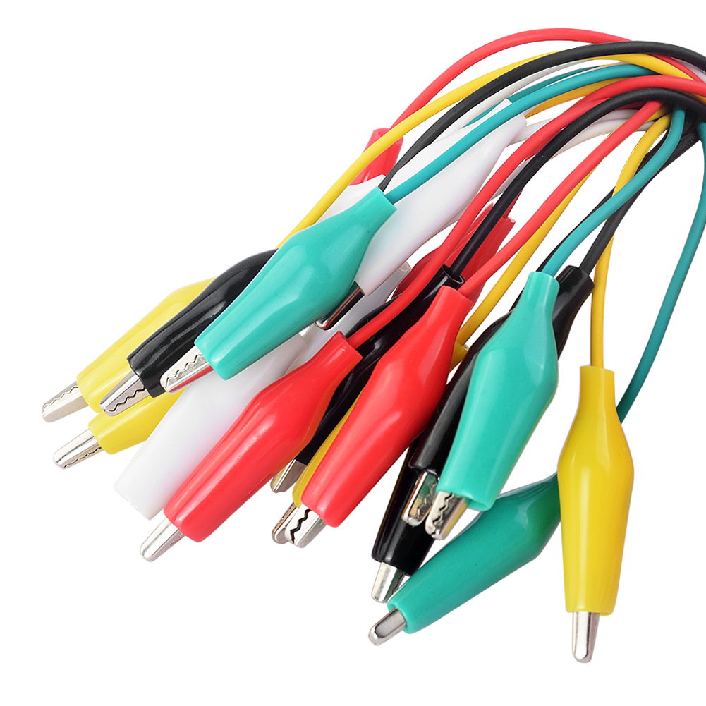 10pcs 27mm 35mm 44mm Jumper Electrical DIY Wire Test Leads Crocodile Roach Crocodile Cable Double-ended Jumper Alligator Clips