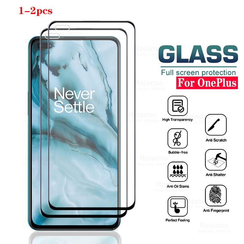 Verre trempé pour OnePlus Nord étui téléphone verre pour OnePlus Nord 8Nord Oneplus Z couverture verre One Plus Nord 8T film de couverture complet