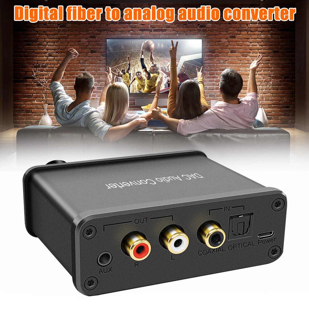 192Khz Accessoires 3.5Mm Cinema Dac Converter Digitaal Naar Analoog Volumeregeling Coaxiale Voor Hd Dvd Aluminiumlegering Stereo tv