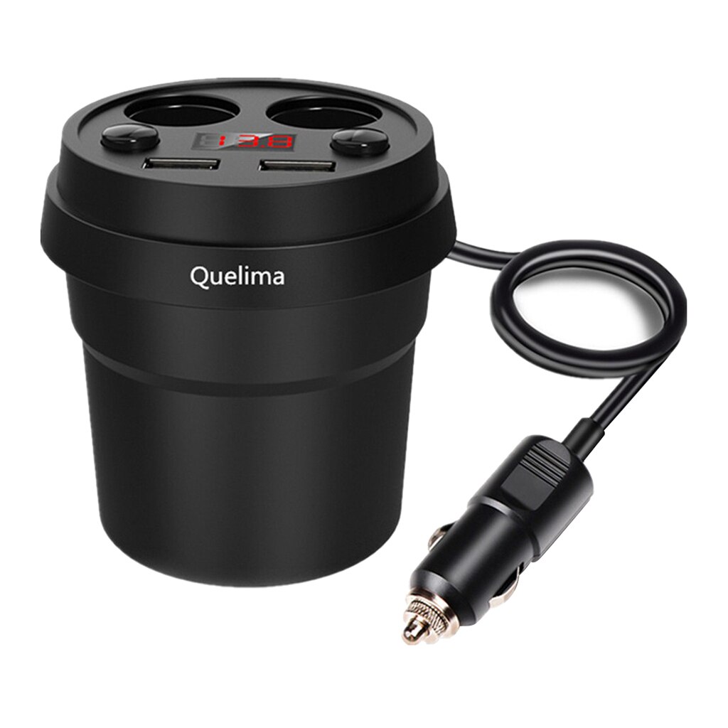 Dual 2 USB Ports 12V-24V Car Lighter Slot Charger Adapter, Multi-functional