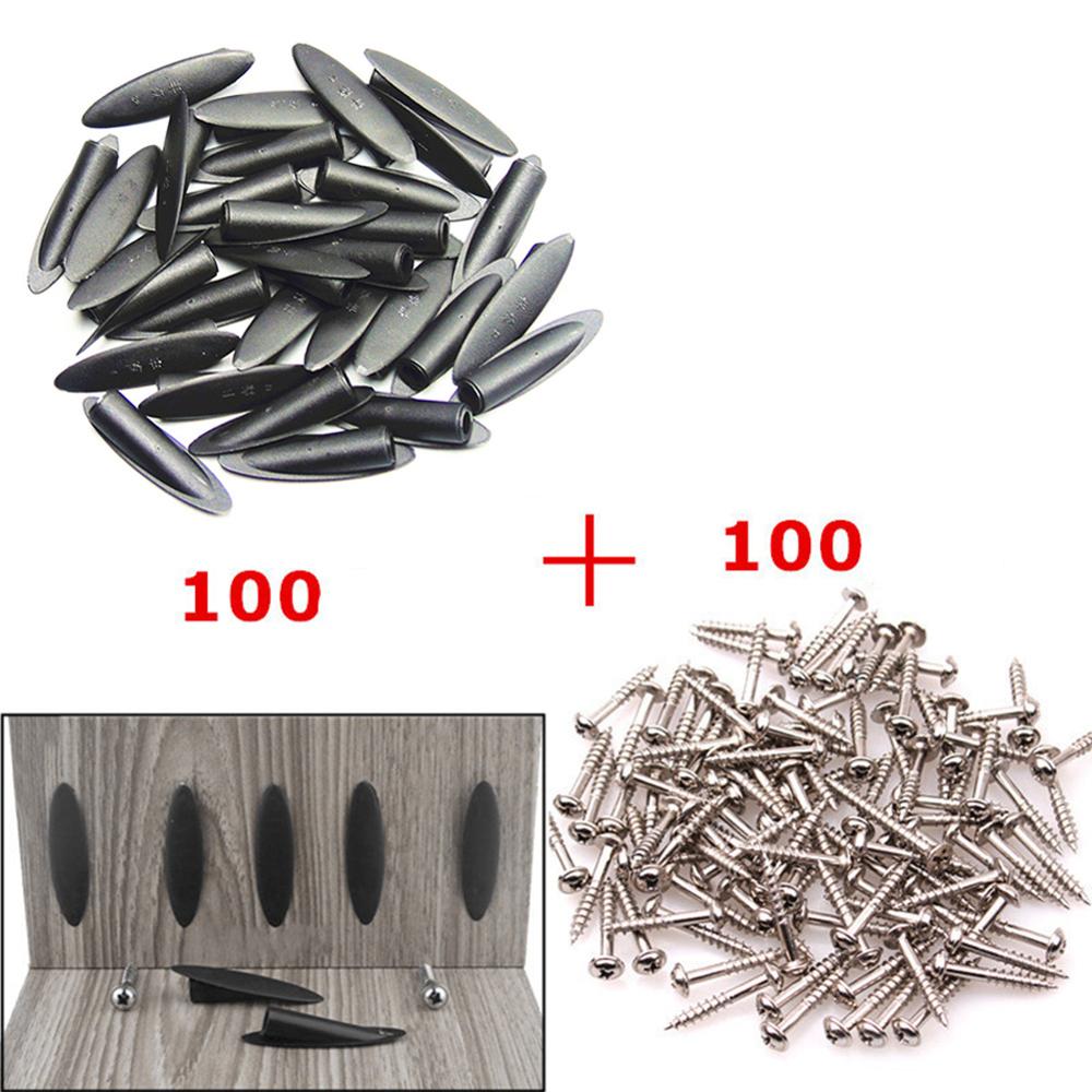 200pcs Pocket Hole Screws and Plugs for Drill Bits Woodworking Pocket Hole Jig Furniture Joining Accessories Hardwood Plug: Black