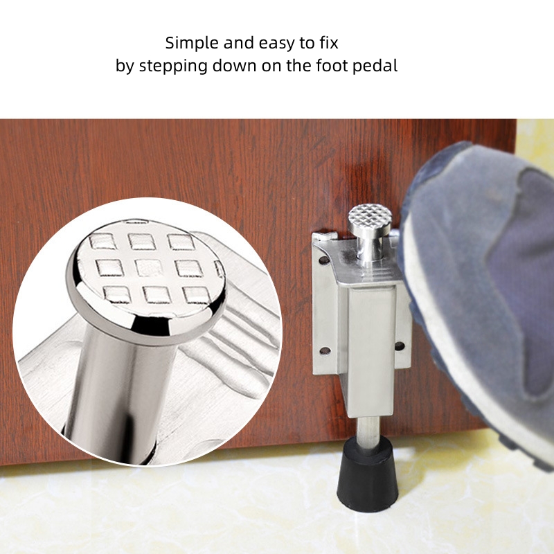 Portão ficar fixo suporte de porta de aço inoxidável porta pé rolha titular piso parar buffer captura trava doorstop móveis ferragem