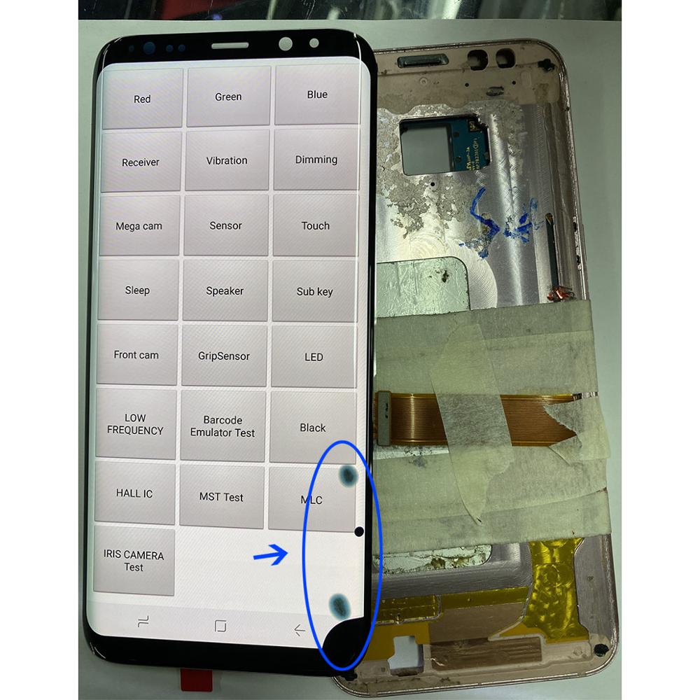 Originele Lcd Multipoint Voor Samsung Galaxy S8 S8 + G950A G950U G950F S8 Plus G955 G955F Lcd S9 S10 Display touch Screen Digitizer