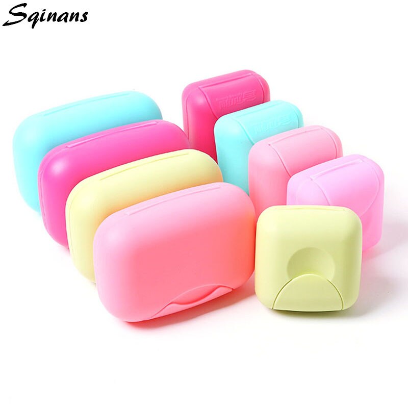 Candy Color Travel Soap Box Home Soap Dish Organizer Kids Soap Holder With Cover Soap Case Bathroom Soap Container Tray