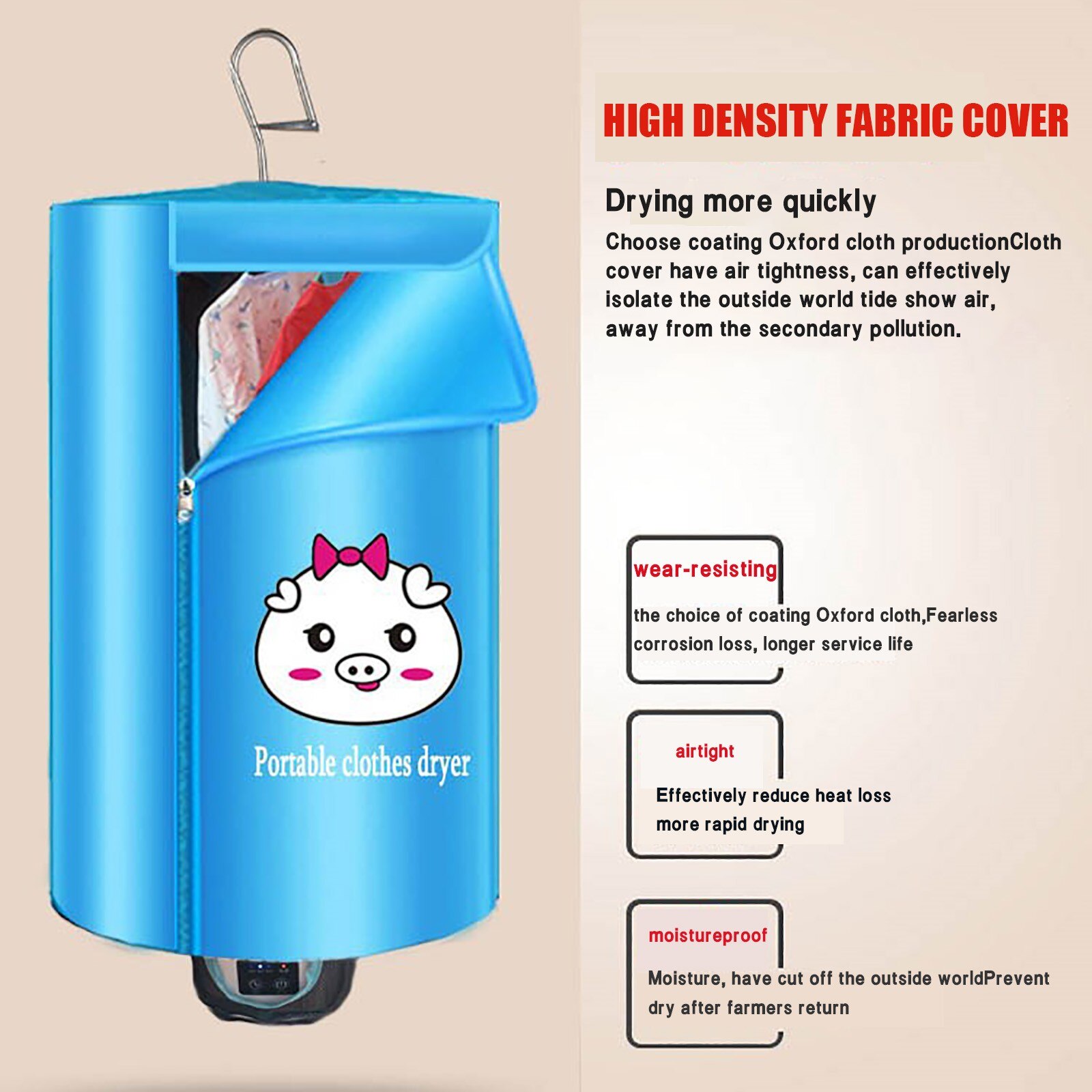 Household Electric Clothes Fast Drying Clothing Rack Portable Clothes Drying Machine Warm Air Heating Cloth Shoes Dryers