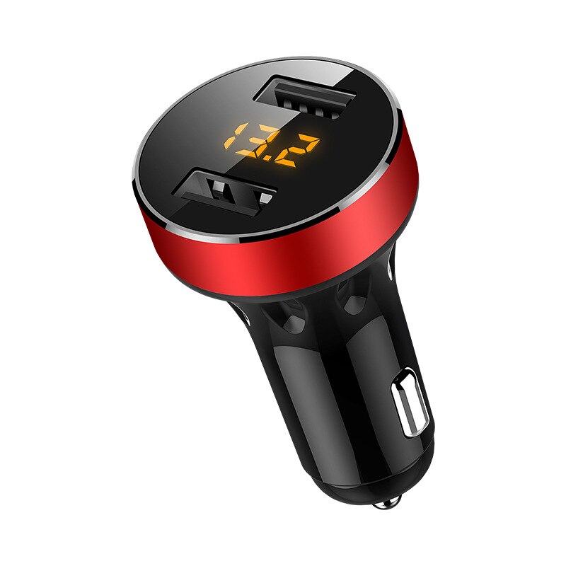 Digital display car charger Multi-function car charger display car charger 2.4A 2USB car charger smart car charger